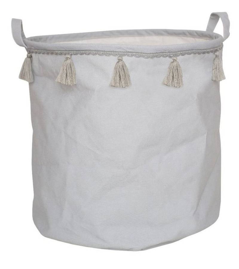 JaBaDaBaDo Aufbewahrungsbox Kinderzimmer Box aus Canvas 40cm, mit Quasten von JaBaDaBaDo