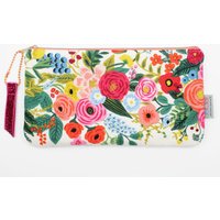 stiftemäppchen/Schminktäschchen Blumen Cremeweiss/Lachsrosa von JaClarDesign