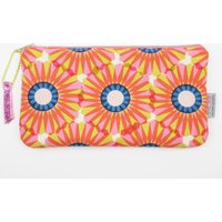 stiftemäppchen/Schminktäschchen Blumen Rosa/Gelb von JaClarDesign