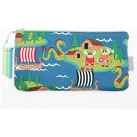 stiftemäppchen/Schminktäschchen Wikinger Petrol/Grün von JaClarDesign