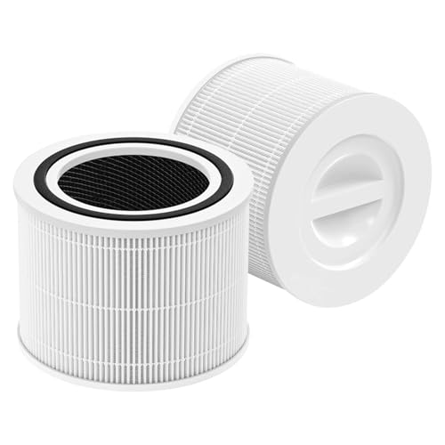 2 Stück Ersatzfilter für Levoit Core 300 und Core 300S Luftreiniger, 3-in-1 True-H13-HEPA-Filter Effizienz Aktivkohle-Filtrationssystem, Ersatz Core 300-RF Filter (White) von JaMalign