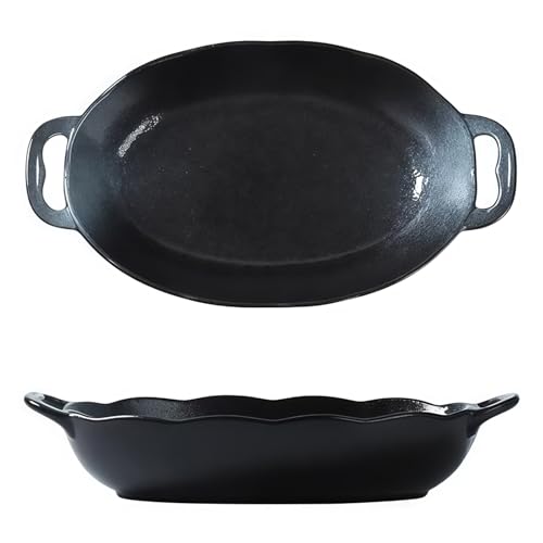 Jaamyears Auflaufform für Ofen, 800 ml, runde Lasagneform, ofenfest, Keramik-Backblech von Jaamyears