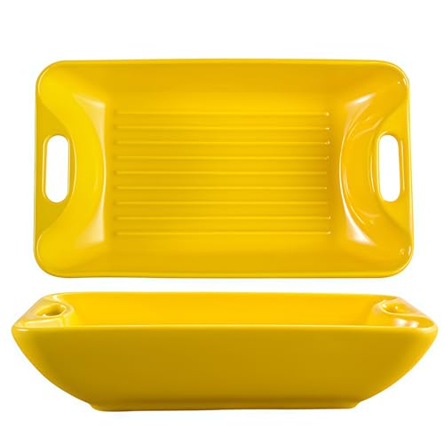Jaamyears Auflaufform für Ofen, 900 ml, rechteckig, Lasagneform, ofenfest, Keramik-Backblech, Keramikschalen für Auflauf von Jaamyears