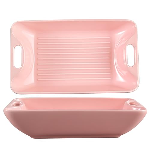 Jaamyears Auflaufform für Ofen, 900 ml, rechteckig, Lasagneform, ofenfest, Keramik-Backblech, Keramikschalen für Auflauf von Jaamyears