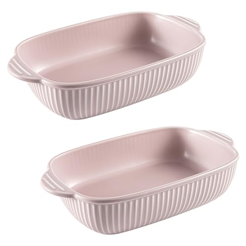 Jaamyears Auflaufform für Ofen, rechteckig, Lasagneform, ofenfest, Keramik-Backblech für Auflaufform, 2er-Set von Jaamyears