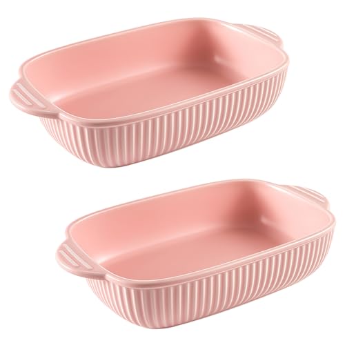 Jaamyears Auflaufform für Ofen, rechteckig, Lasagneform, ofenfest, Keramik-Backblech für Auflaufform, 2er-Set von Jaamyears