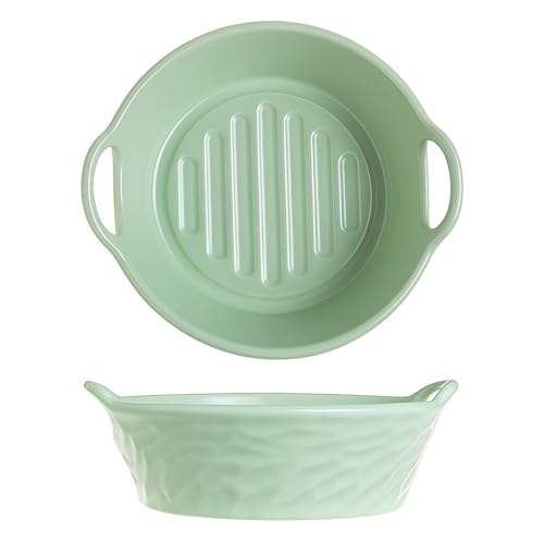 Jaamyears Auflaufform für Ofen, runde Lasagneformen, ofenfest, Keramikschalen für Auflaufform, Keramik-Backblech von Jaamyears