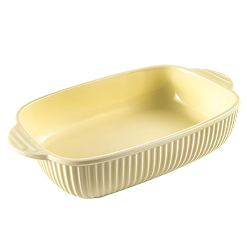 Jaamyears Auflaufform für den Ofen, rechteckig, Lasagneform, ofenfest, Keramik-Backblech für Auflaufform, 800 ml von Jaamyears