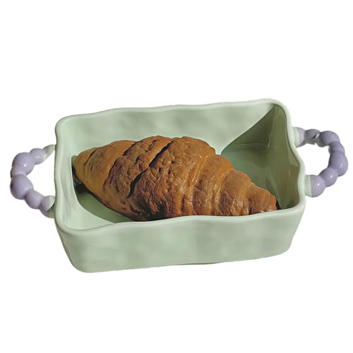 Jaamyears Backform für den Ofen, 700 ml, niedliche, rechteckige Lasagneform, ofenfest, Keramik-Backblech von Jaamyears