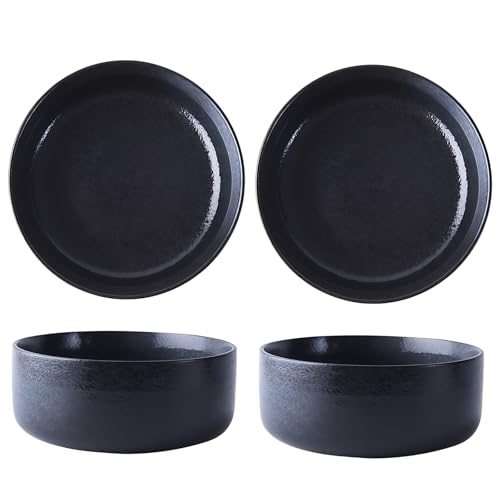 Jaamyears Keramikschüssel 4er Set, 850.5 g Suppenschüsseln Mikrowellengeeignet, Porzellan-Speiseteller, Steingut-Schalen für Müsli, Reis von Jaamyears