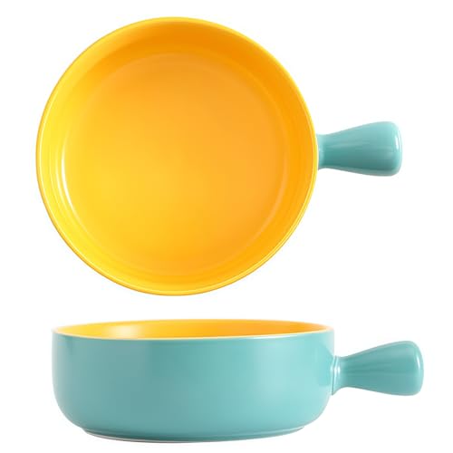 Jaamyears Suppenschüssel mit Griffen, 600 ml, Keramik, Zwiebelsuppenschüssel, Suppentasse, mikrowellen- und ofenfest von Jaamyears