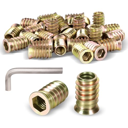 30 Stück Einschraubmutter M10 × 25,Gewindeeinsatz Holz,Verzinkt Rampamuffe,mit Passendem Inbusschlüssel,Metallteil,Farbe Zink,Korrosionsbeständig,zur Reparatur Eigener Möbel, für Holzmöbelreparaturen 30 Stück Einschraubmutter M10 × 25,Gewindeeinsatz Holz,Verzinkt Rampamuffe,mit Passendem Inbusschlüssel,Metallteil,Farbe Zink,Korrosionsbeständig,zur Reparatur Eigener Möbel, für Holzmöbelreparaturen von Jaarssho