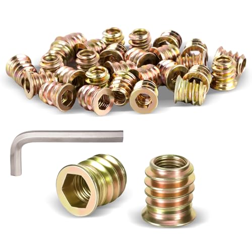 30 Stück Einschraubmutter M8 × 15,Gewindeeinsatz Holz,Verzinkt Rampamuffe,mit Passendem Inbusschlüssel,Metallteil,Farbe Zink,Korrosionsbeständig,zur Reparatur Eigener Möbel, für Holzmöbelreparaturen 30 Stück Einschraubmutter M8 × 15,Gewindeeinsatz Holz,Verzinkt Rampamuffe,mit Passendem Inbusschlüssel,Metallteil,Farbe Zink,Korrosionsbeständig,zur Reparatur Eigener Möbel, für Holzmöbelreparaturen von Jaarssho