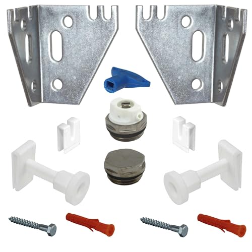 Jabema 2x Heizkörperbefestigung mit Halterung und 1x 1/2 Zoll Stopfenset, Wandkonsole Heizkörperkonsole, Heizkörper Halterung Befestigung Aufhängung Konsole Jabema 2x Heizkörperbefestigung mit Halterung und 1x 1/2 Zoll Stopfenset, Wandkonsole Heizkörperkonsole, Heizkörper Halterung Befestigung Aufhängung Konsole von Jabema
