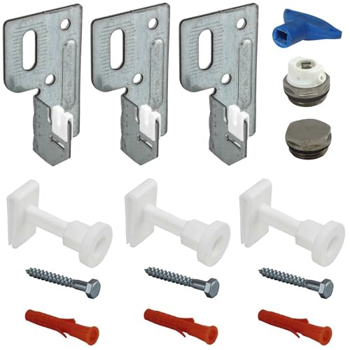 Jabema 3x Heizkörperbefestigung mit Halterung und 1x 1/2 Zoll Stopfenset, Wandkonsole Heizkörperkonsole, Heizkörper Halterung Befestigung Aufhängung Konsole Jabema 3x Heizkörperbefestigung mit Halterung und 1x 1/2 Zoll Stopfenset, Wandkonsole Heizkörperkonsole, Heizkörper Halterung Befestigung Aufhängung Konsole von Jabema
