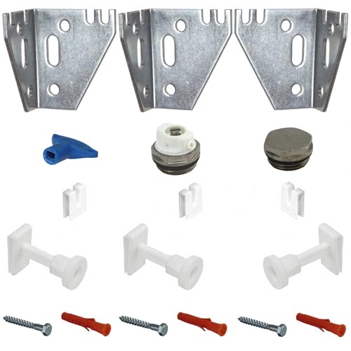 Jabema 3x Heizkörperbefestigung mit Halterung und 1x 1/2 Zoll Stopfenset, Wandkonsole Heizkörperkonsole, Heizkörper Halterung Befestigung Aufhängung Konsole Jabema 3x Heizkörperbefestigung mit Halterung und 1x 1/2 Zoll Stopfenset, Wandkonsole Heizkörperkonsole, Heizkörper Halterung Befestigung Aufhängung Konsole von Jabema