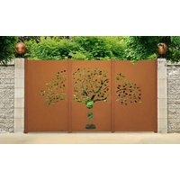 Jabo-Design 3-Teiliger Corten-Design Rostgartenzaun "Tripichon" | Swcb018 Inkl. Pfosten Sichtschutzzaun Rostelemente Jabo-Design 3-Teiliger Corten-Design Rostgartenzaun "Tripichon" | Swcb018 Inkl. Pfosten Sichtschutzzaun Rostelemente von JaboDesignBroch