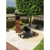 Jabo Design Edelrost Säule Rs52, Edelrostsäule+ Schale Rs52+S03 Säule, Gartensäulen, Säulen, Deko, Blumen, Rostfackel von JaboDesignBroch