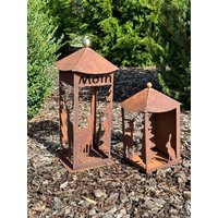 Jabo-Design Lat 2Er Set Rost Laternen Mit Motiv "Moin" + Waldszene Rostdeko Gartendeko Rostobjekt Rostlaterne Jabo-Design Lat 2Er Set Rost Laternen Mit Motiv "Moin" + Waldszene Rostdeko Gartendeko Rostobjekt Rostlaterne von JaboDesignBroch