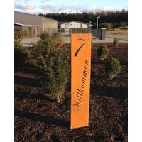 Jabo-Design Rost Gartenschild Ga02 "Wunschtext" Und Hausnummer Rostschild Garten Schild Gartendeko von JaboDesignBroch