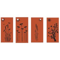 Jabo-Design Stahlblech Rost-Sichtschutz in Verschiedenen Motiven Inkl. 2 Pfosten Sichtschutzelement Rostelemente von JaboDesignBroch