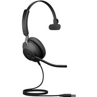 Jabra Evolve2 40 SE MS Mono Computer On Ear Headset kabelgebunden Mono Schwarz von Jabra