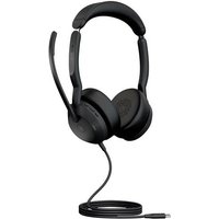 Jabra Evolve2 50 MS Stereo Computer Over Ear Headset kabelgebunden Stereo Schwarz Noise Cancelling, von Jabra