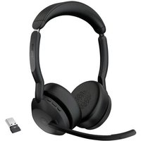 Jabra Evolve2 55 MS Stereo Computer On Ear Headset Bluetooth® Stereo Schwarz Noise Cancelling, Mikr von Jabra