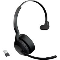 Jabra Evolve2 55 MS Telefon On Ear Headset Bluetooth® Mono Schwarz Noise Cancelling, Mikrofon-Rausc von Jabra