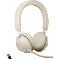 Jabra Evolve2 65 UC Telefon On Ear Headset Bluetooth® Stereo Beige Lautstärkeregelung, Batterielad von Jabra