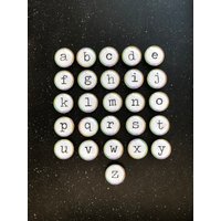 Set Alphabet Glasmagnete - Buchstaben Magnetbuchstaben Für Kühlschrank Oder Büro Klassenzimmer Schließfachmagnete von JacJoDesigns