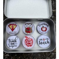 Set Aus Sechs Glas Lehrer Magneten | Lehrerin Weihnachtsgeschenk Geschenk Klassenzimmer Magnete Pollyanna Wichtel Set Aus Sechs Glas Lehrer Magneten | Lehrerin Weihnachtsgeschenk Geschenk Klassenzimmer Magnete Pollyanna Wichtel von JacJoDesigns