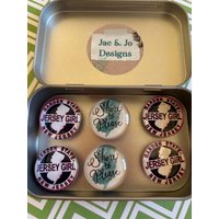 Set Mit Sechs Glasmagneten - Jersey Girl Magnete Geschenk Shore Stocking Stuffers Garden Zustand New Set Mit Sechs Glasmagneten - Jersey Girl Magnete Geschenk Shore Stocking Stuffers Garden Zustand New von JacJoDesigns
