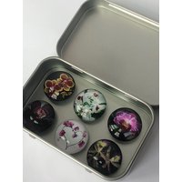 Set Mit Sechs Glasmagneten - Orchideen-Magnete Orchideenblüten-Magnet-Set Weihnachtsgeschenk Geschenke Für Muttertag Mitarbeiter Geschenkbörse Set Mit Sechs Glasmagneten - Orchideen-Magnete Orchideenblüten-Magnet-Set Weihnachtsgeschenk Geschenke Für Muttertag Mitarbeiter Geschenkbörse von JacJoDesigns