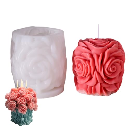 Blumenkerzenform | Silikon-Kerzenformen für die Aromatherapie,Formen zum Basteln von Kerzen für Partyzubehör, Heimdekoration, Partyzubehör Jacekee von Jacekee