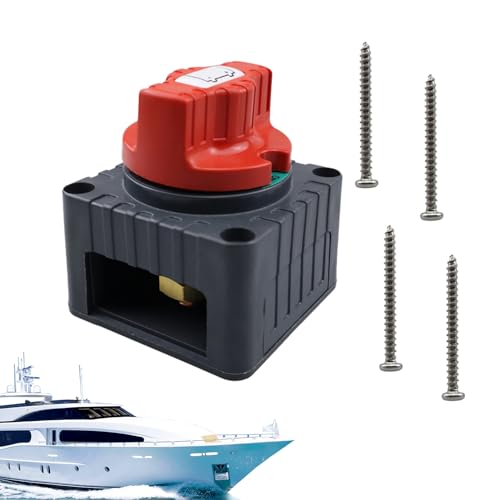 Jacekee Autobatterie-Trennschalter | Batterietrennschalter,Batteriestrom-Hauptschalter für Marine, Fahrzeug, Boot, Auto, Wohnmobil, Schiff, kleine Yacht von Jacekee