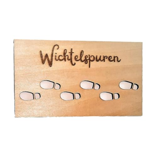 Wichtel Schablone Wichteltür Zubehör, Weihnachten Wichtelschablone Fußabdrücke, Weihnachtswichtel Holz-Fußabdruck Malerei Schablonen von Jacekee