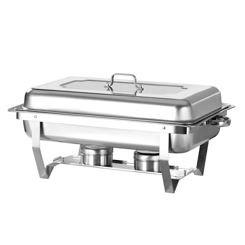Jacgood Chafing Dish Profi Set Toulouse, Edelstahl Warmhaltebehälter, Speisewärmer, Rechaud, Chafing Dishes für Catering, Buffet und Party (1 Packung 1/1 GN) von Jacgood