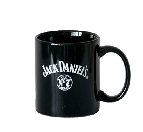Schwarze Jack Daniel's Kaffeetasse, offizielles Lizenzprodukt von Jack Daniel's