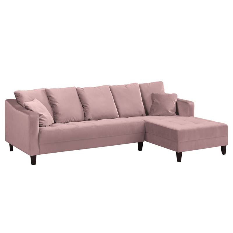 Jack & Alice Ecksofa Elnora 2-Sitzer Mauve Samt 254x85x165 cm von Jack & Alice