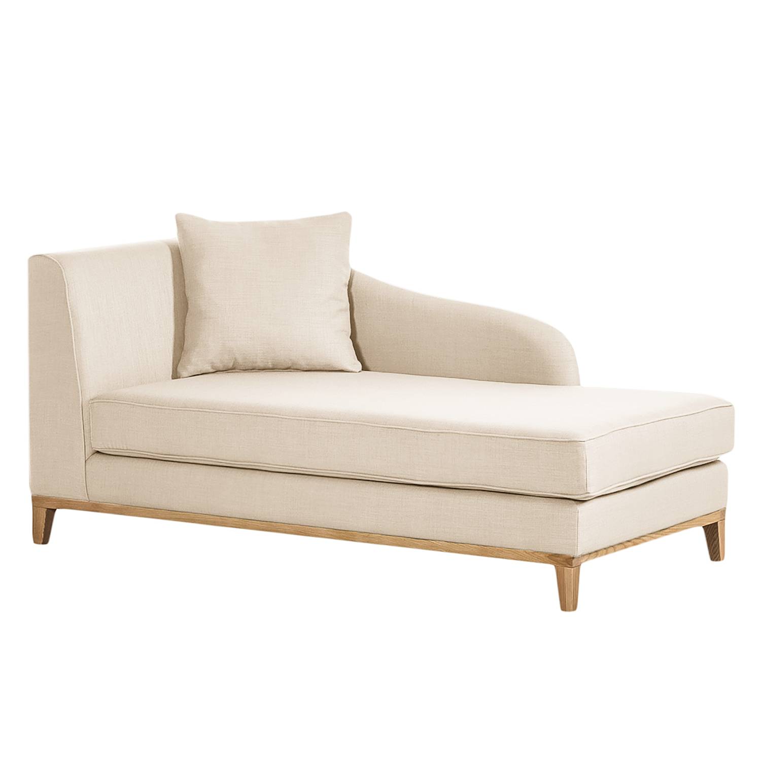 Jack & Alice Recamiere Blomma Beige Webstoff 165x77x82 cm von Mørteens