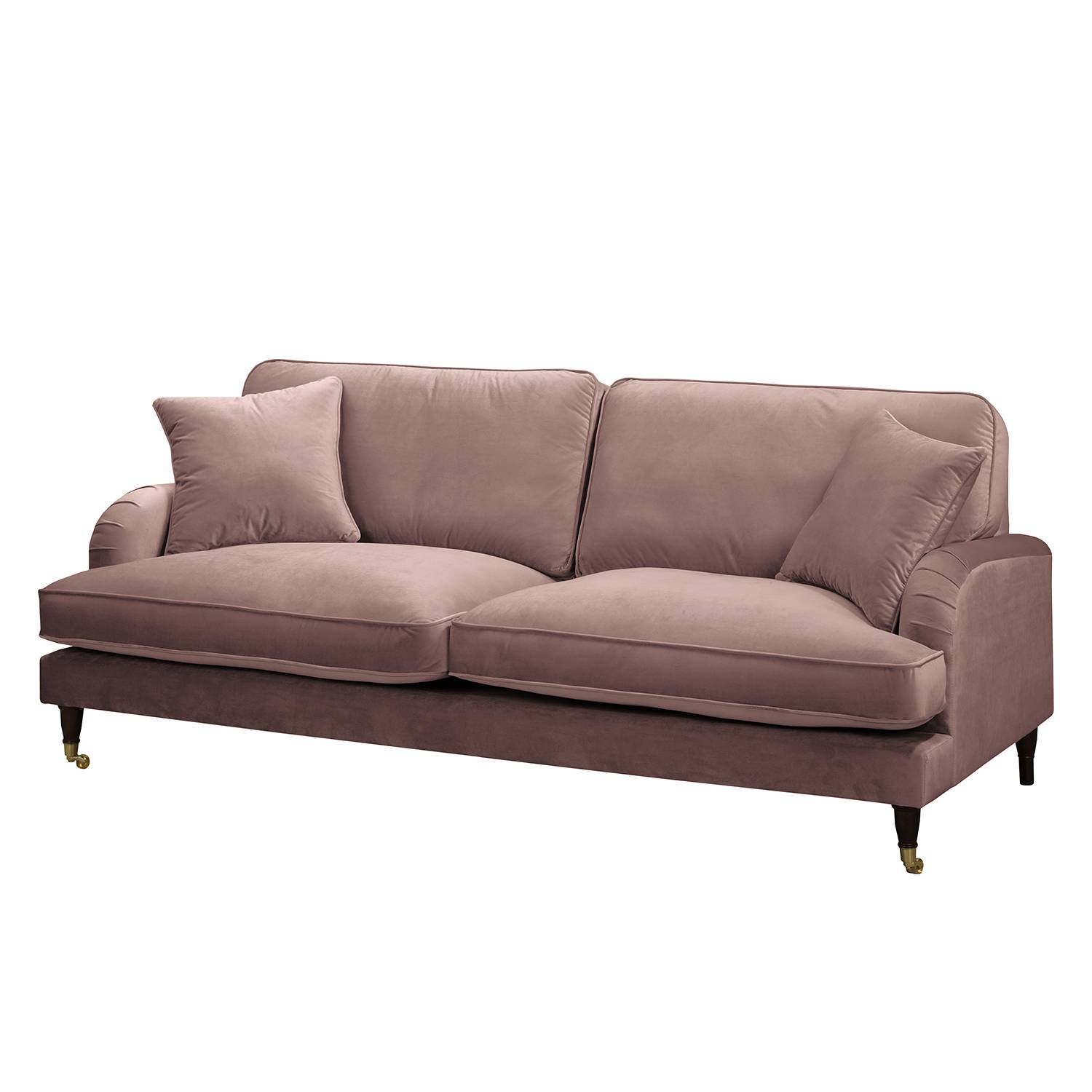 Jack & Alice Sofa Bethania I 3-Sitzer Mauve Samt 211x85x96 cm von Jack & Alice