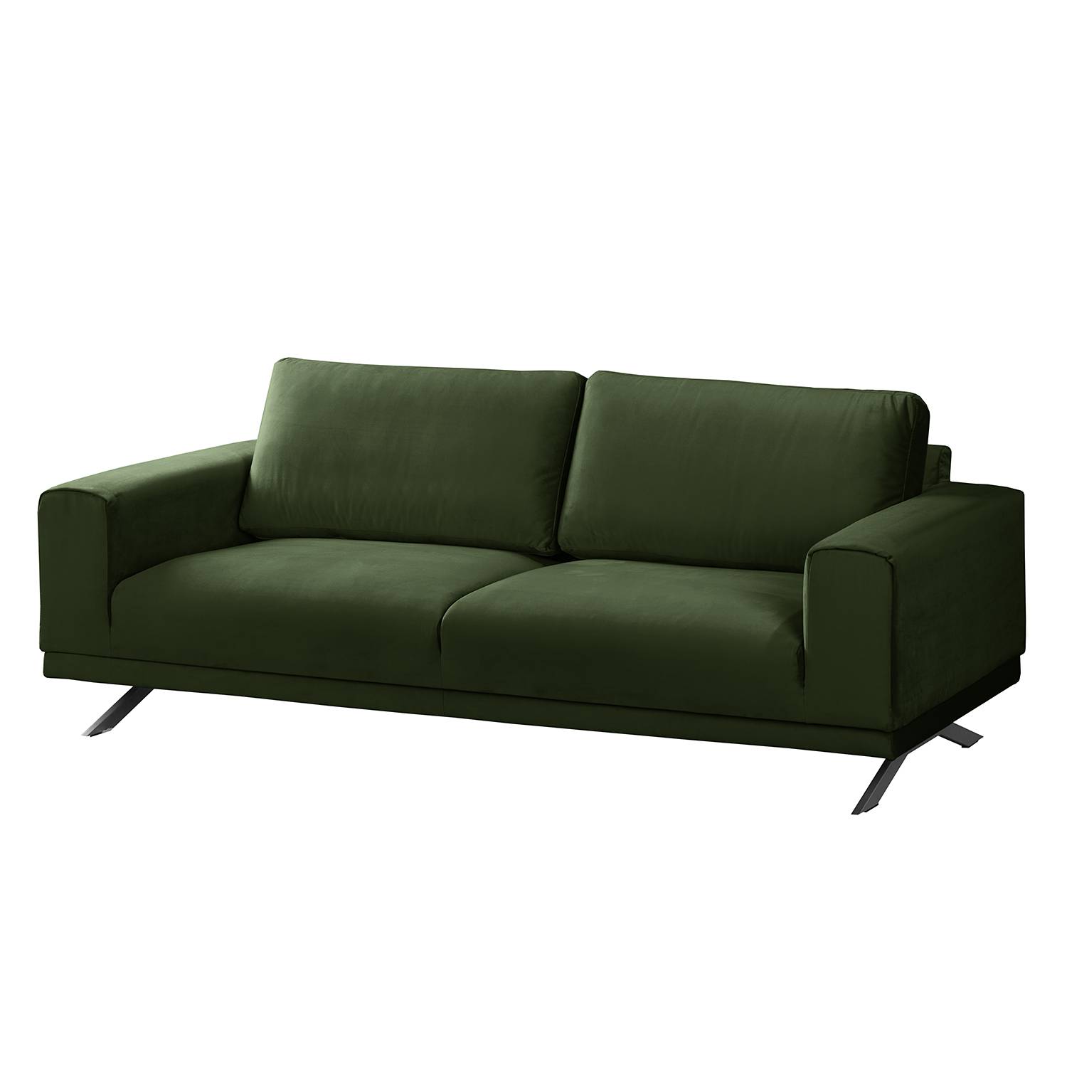 Jack & Alice Sofa Lorcy 2,5-Sitzer Antikgrün Samt 216x81x89 cm von Jack & Alice