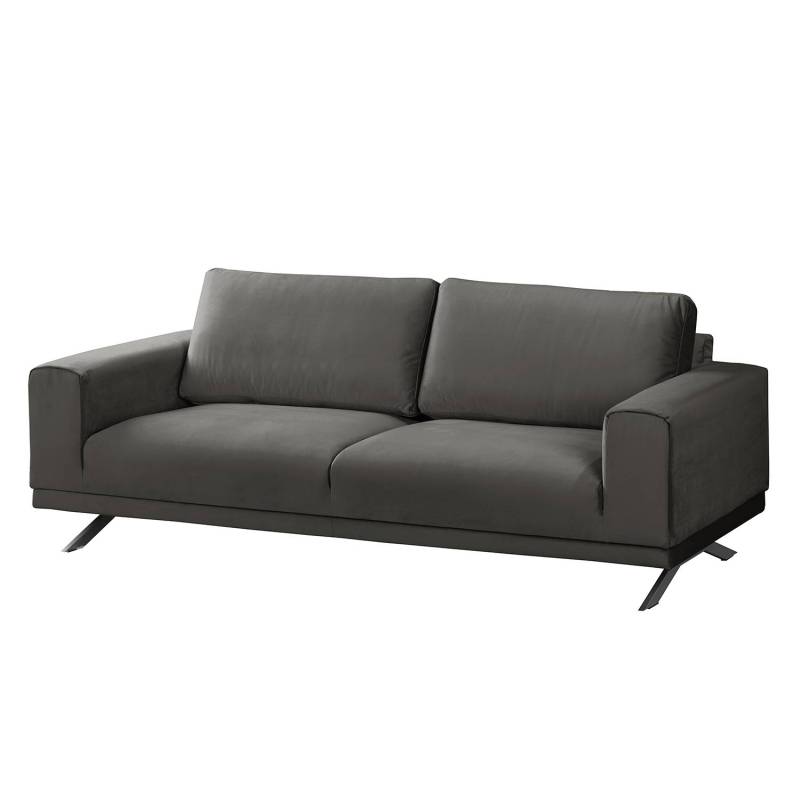 Jack & Alice Sofa Lorcy 2,5-Sitzer Grau Samt 216x81x89 cm von Jack & Alice