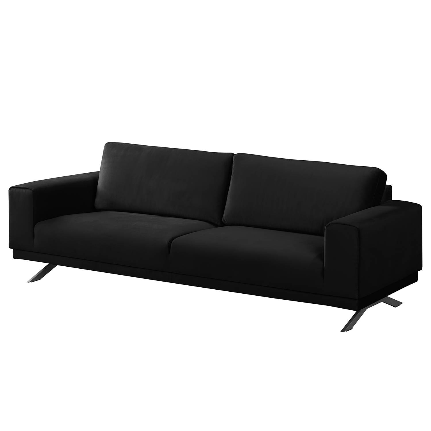 Jack & Alice Sofa Lorcy 3-Sitzer Anthrazit Samt 236x81x89 cm von Jack & Alice