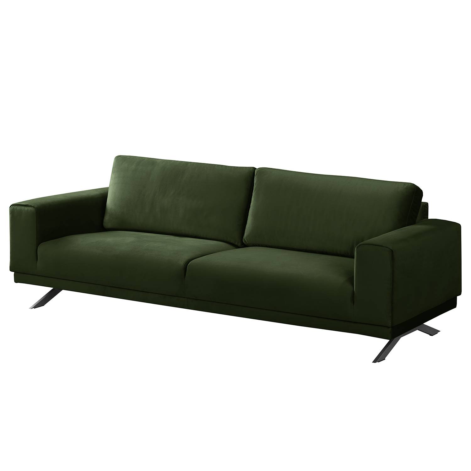 Jack & Alice Sofa Lorcy 3-Sitzer Antikgrün Samt 236x81x89 cm von Jack & Alice