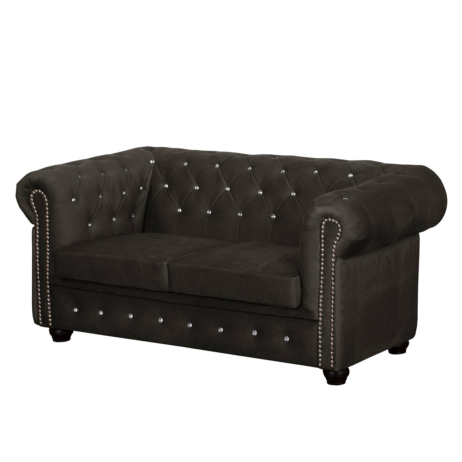 Jack & Alice Sofa Torquay I 2-Sitzer Kokosnuss Braun Microfaser 157x72x88 cm von Jack & Alice