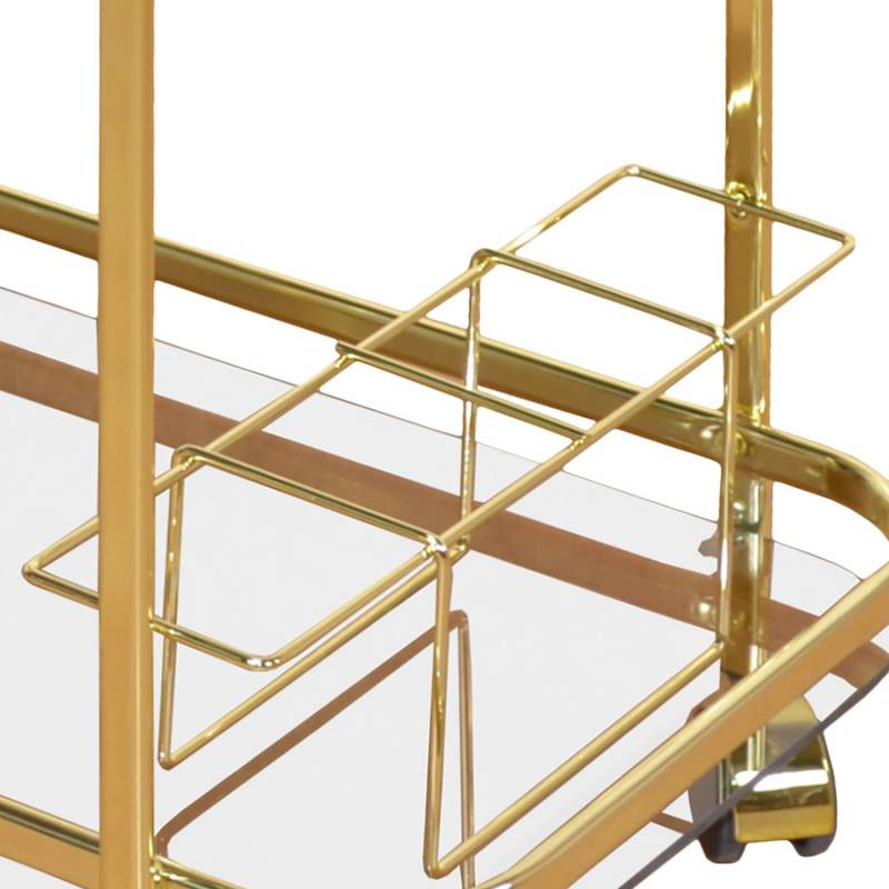 home24 Servierwagen Torbay 69 x 75 x 44cm Gold/Messing von home24