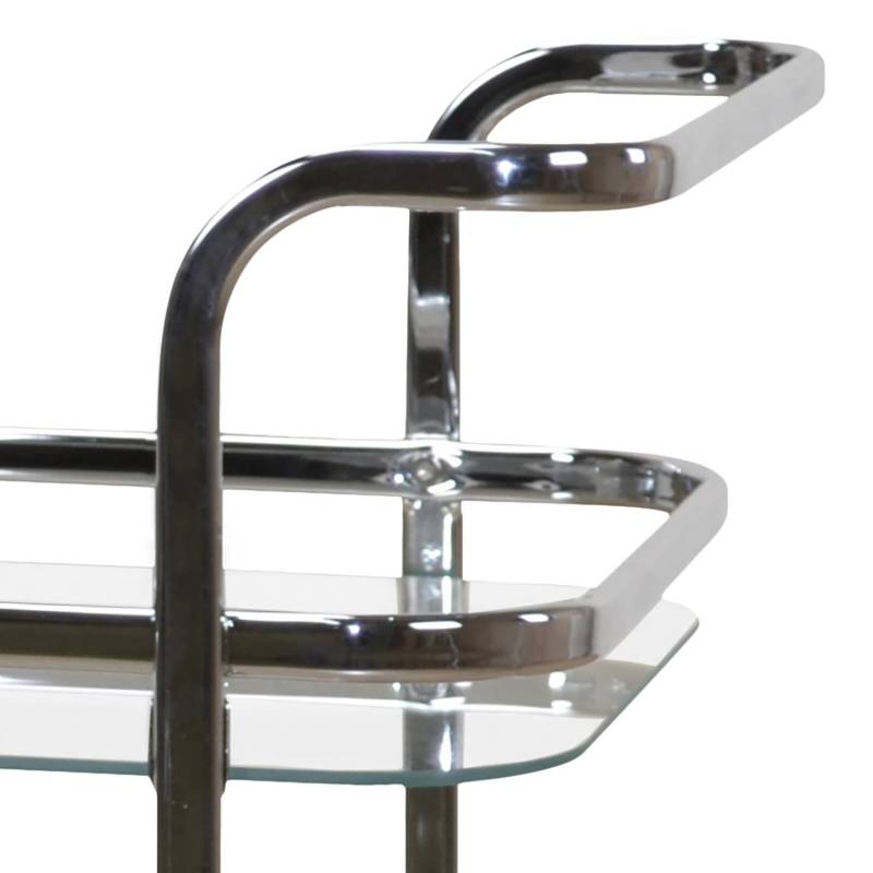 home24 Servierwagen Torbay 69 x 75 x 44cm Silber/Chrom von home24