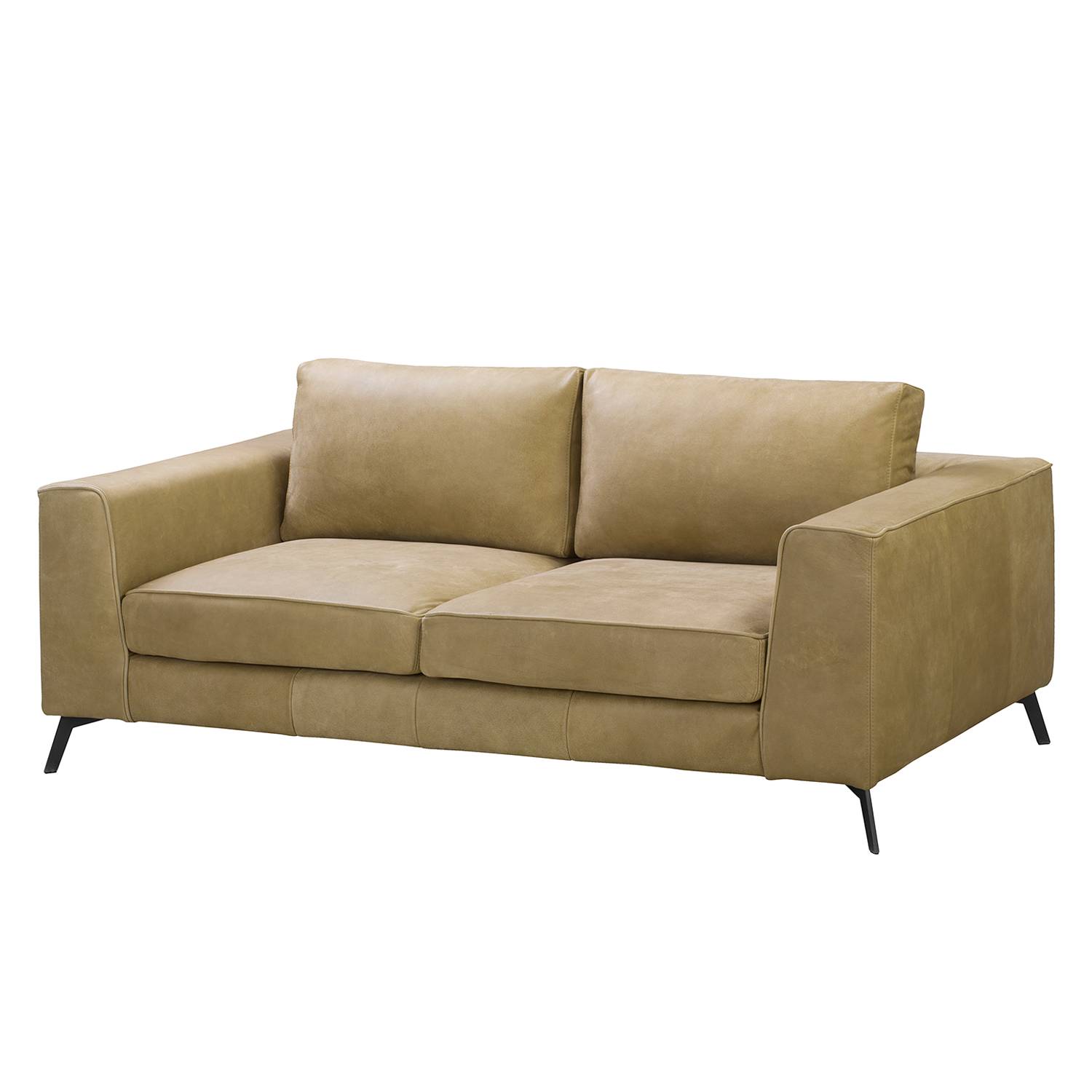 ars manufacti Sofa Sanchez II 2,5-Sitzer Taupe Echtleder 214x84x106 cm von kollected